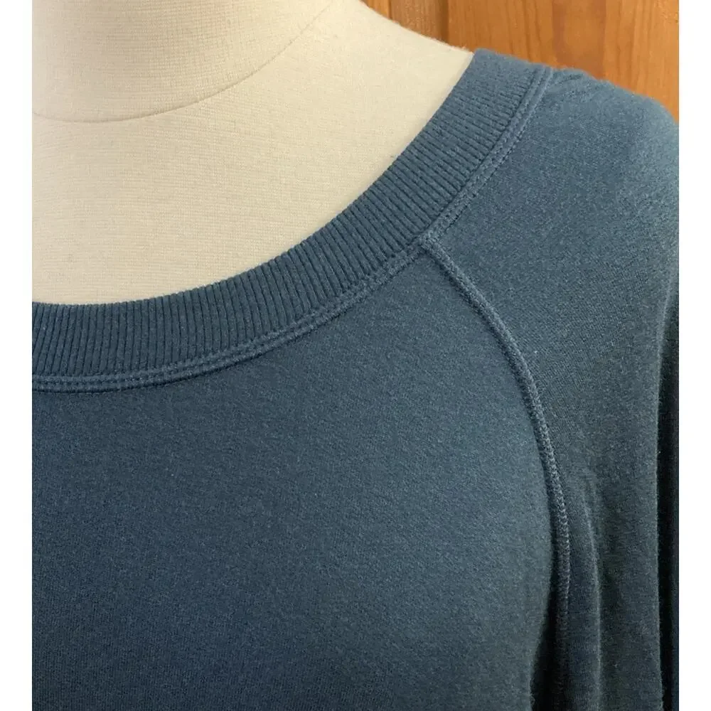 Athleta Criss Cross Sweatshirt Dress Sz M New Navy Cozy Soft Modal Athleisure - Picture 5 of 11